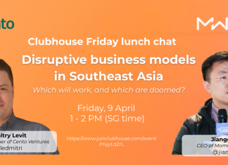 Disruptive business models in Southeast Asia – Clubhouse Friday lunch chat by Momentum Works & Cento Ventures