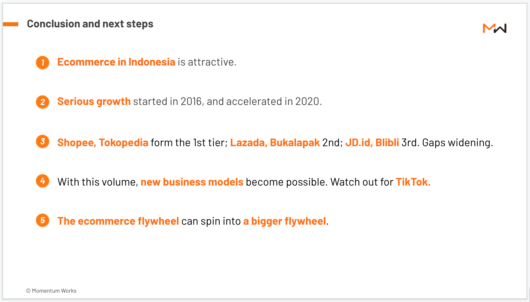 Blooming ecommerce Indonesia qna - Main points