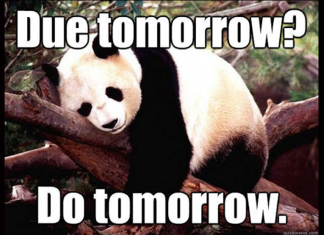 The art of procrastination