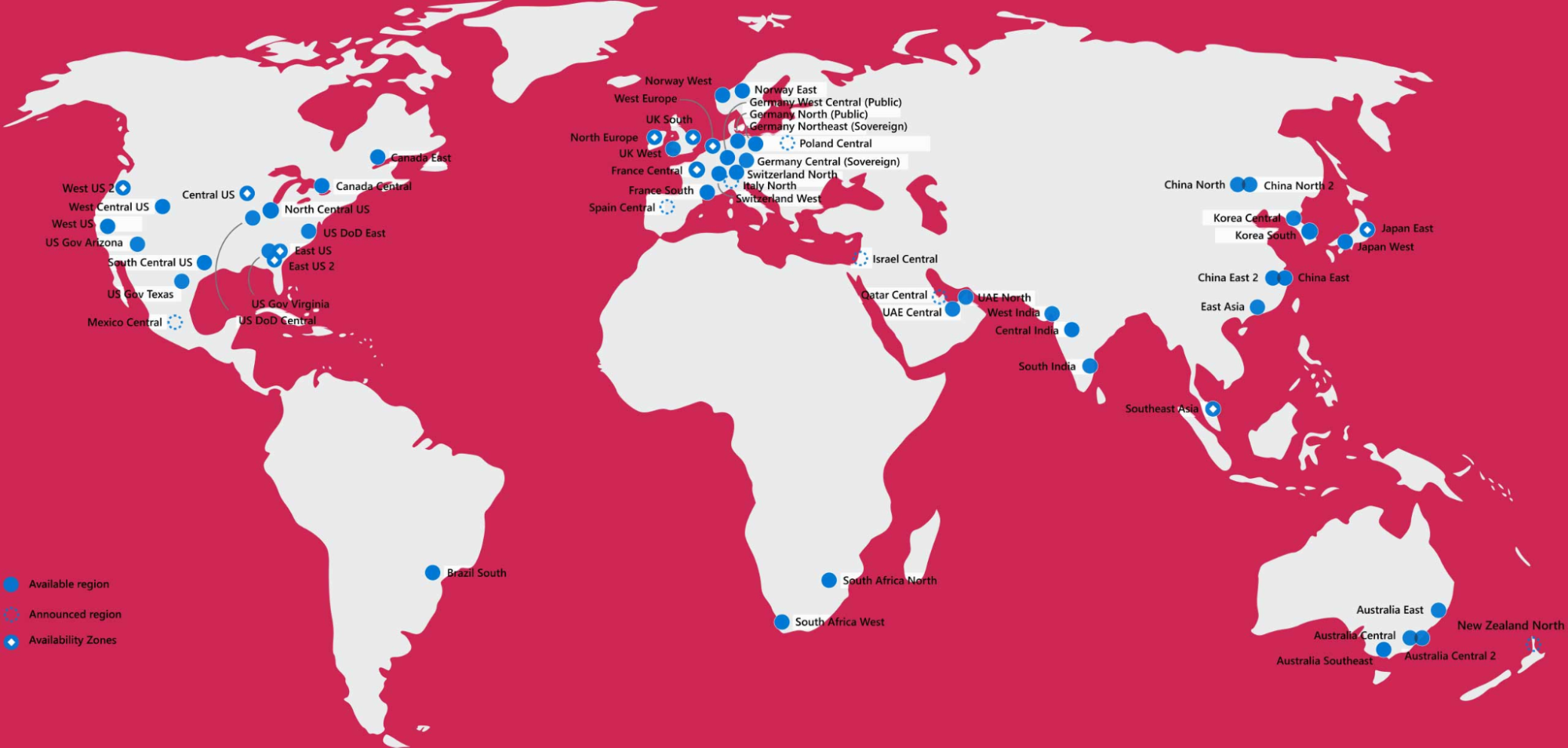 Microsoft OYO - Azure regions