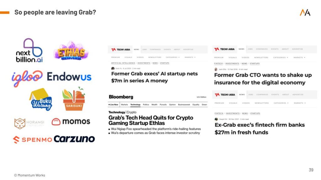 People are leaving Grab